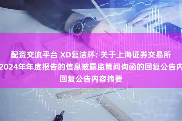 配资交流平台 XD复洁环: 关于上海证券交易所对公司2024年年度报告的信息披露监管问询函的回复公告内容摘要