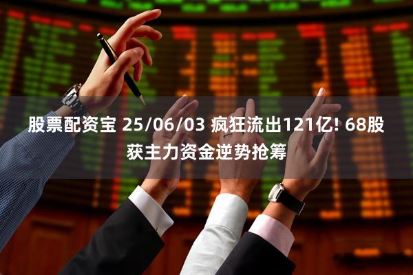 股票配资宝 25/06/03 疯狂流出121亿! 68股获主力资金逆势抢筹